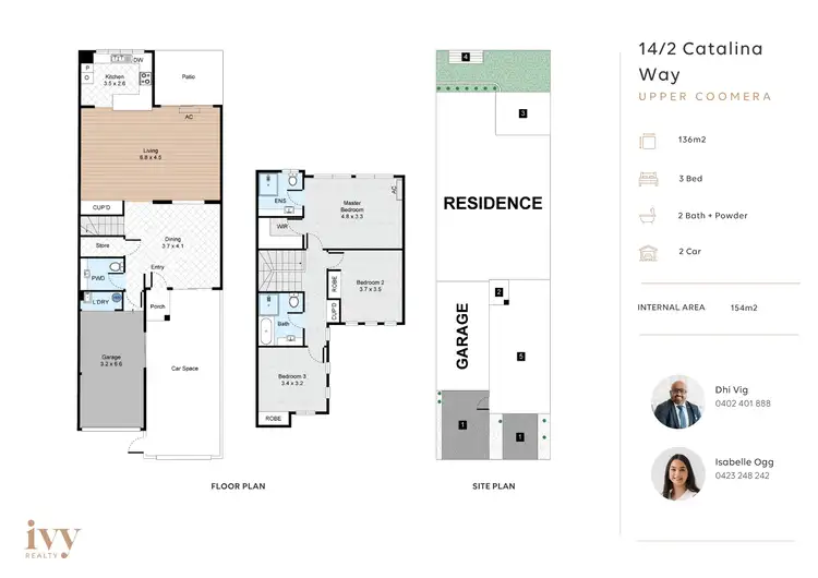 Floorplan of Homely townhouse listing, 14/2 Catalina Way, Upper Coomera QLD 4209