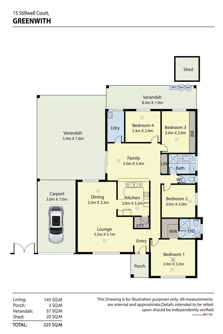 Floorplan of Homely house listing, 15 Stillwell Court, Greenwith SA 5125