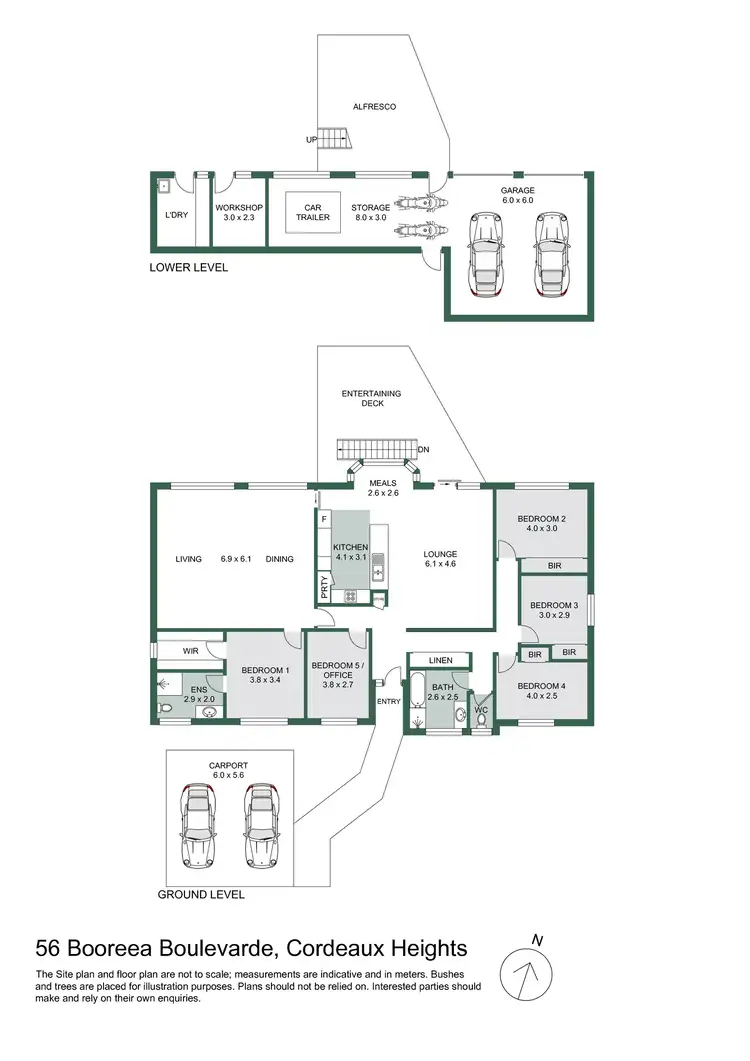 Floorplan of Homely house listing, 56 Booreea Boulevard, Cordeaux Heights NSW 2526