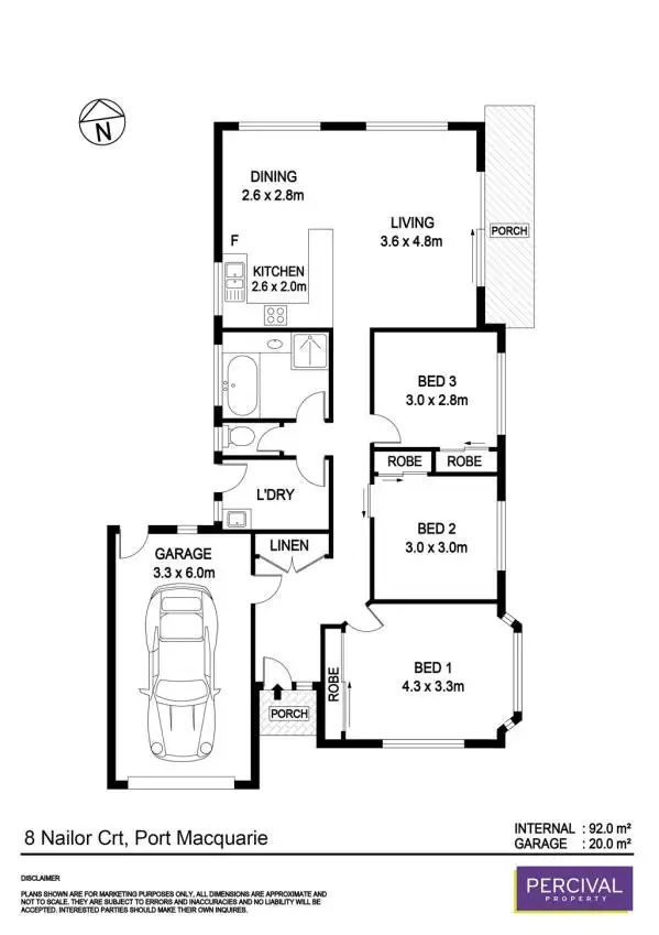 Floorplan of Homely house listing, 8 Nailor Court, Port Macquarie NSW 2444