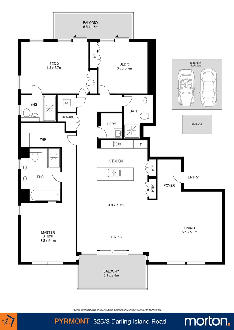 Floorplan of Homely apartment listing, 325/3 Darling Island Road, Pyrmont NSW 2009