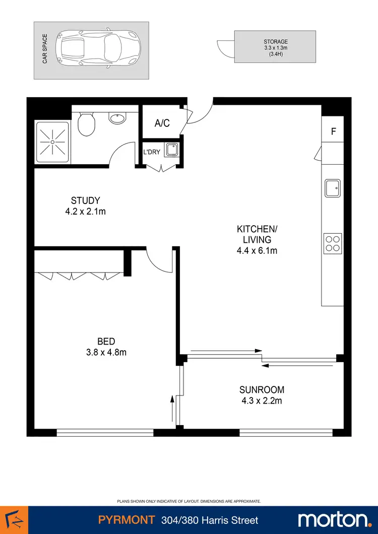 Floorplan of Homely apartment listing, 304/380 Harris Street, Pyrmont NSW 2009