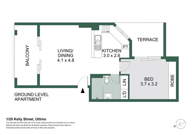 Floorplan of Homely apartment listing, 1/25 Kelly Street, Ultimo NSW 2007