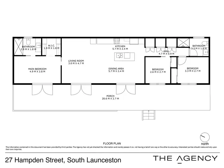 Floorplan of Homely house listing, 27 Hampden Street, South Launceston TAS 7249