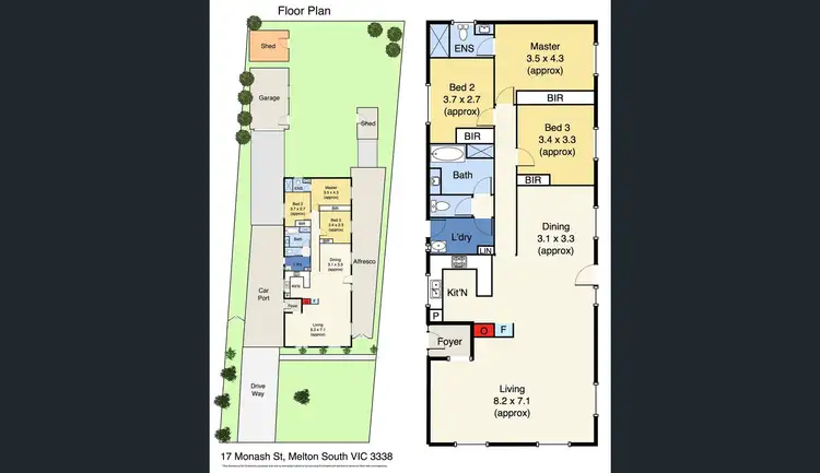 Floorplan of Homely house listing, 17 Monash Street, Melton South VIC 3338