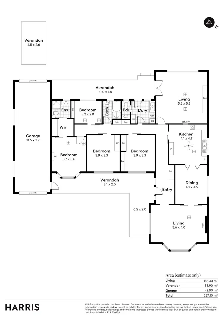 Floorplan of Homely house listing, 3 Carolyn Avenue, Fulham SA 5024