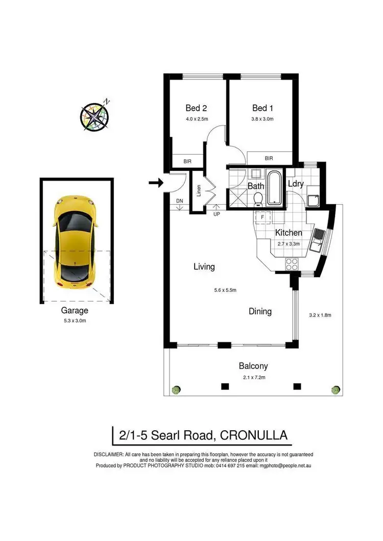 Floorplan of Homely apartment listing, 2/1-5 Searl Road, Cronulla NSW 2230