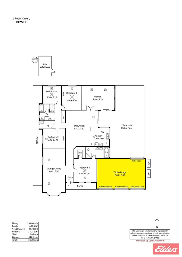 Floorplan of Homely house listing, 9 Robin Circuit, Hewett SA 5118