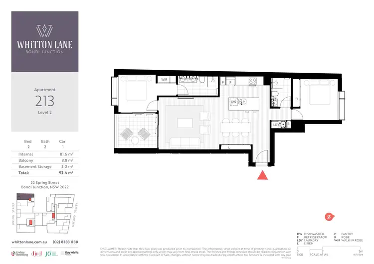 Floorplan of Homely apartment listing, 213/16 Spring Street, Bondi Junction NSW 2022