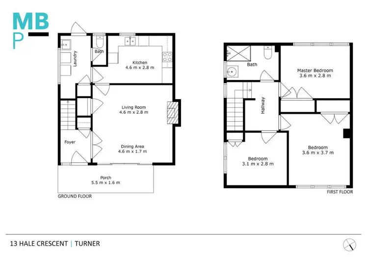 Floorplan of Homely house listing, 13 Hale Crescent, Turner ACT 2612
