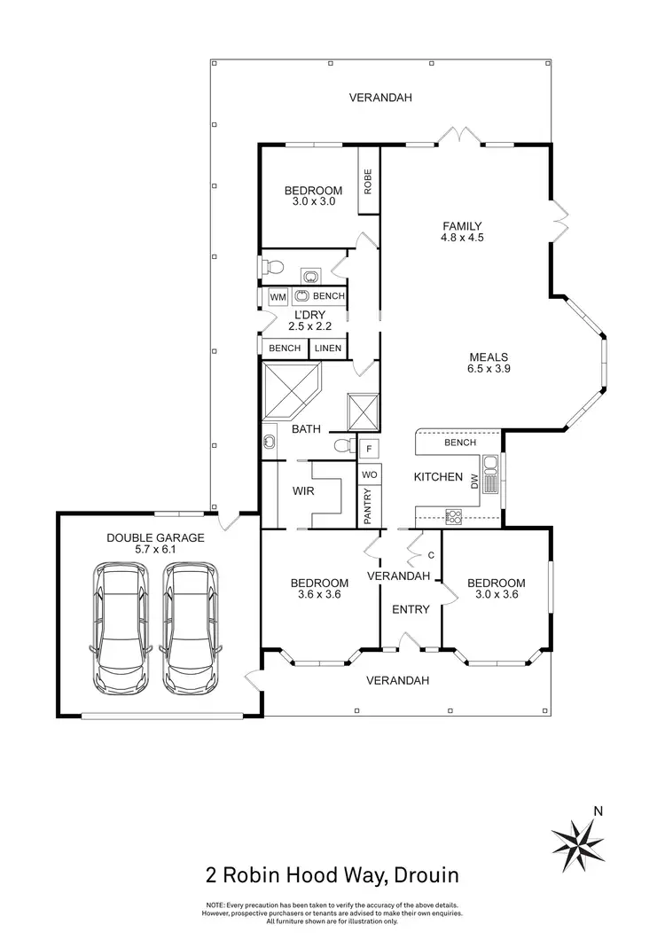Floorplan of Homely house listing, 2 Robin Hood Way, Drouin VIC 3818