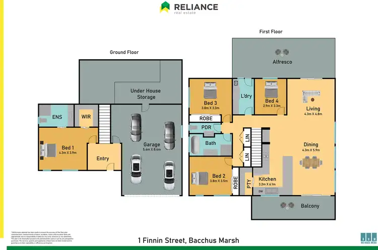 Floorplan of Homely house listing, 1 Finnin Street, Bacchus Marsh VIC 3340