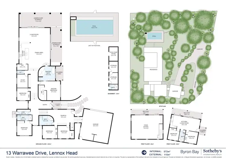 Floorplan of Homely house listing, 13 Warrawee Drive, Lennox Head NSW 2478