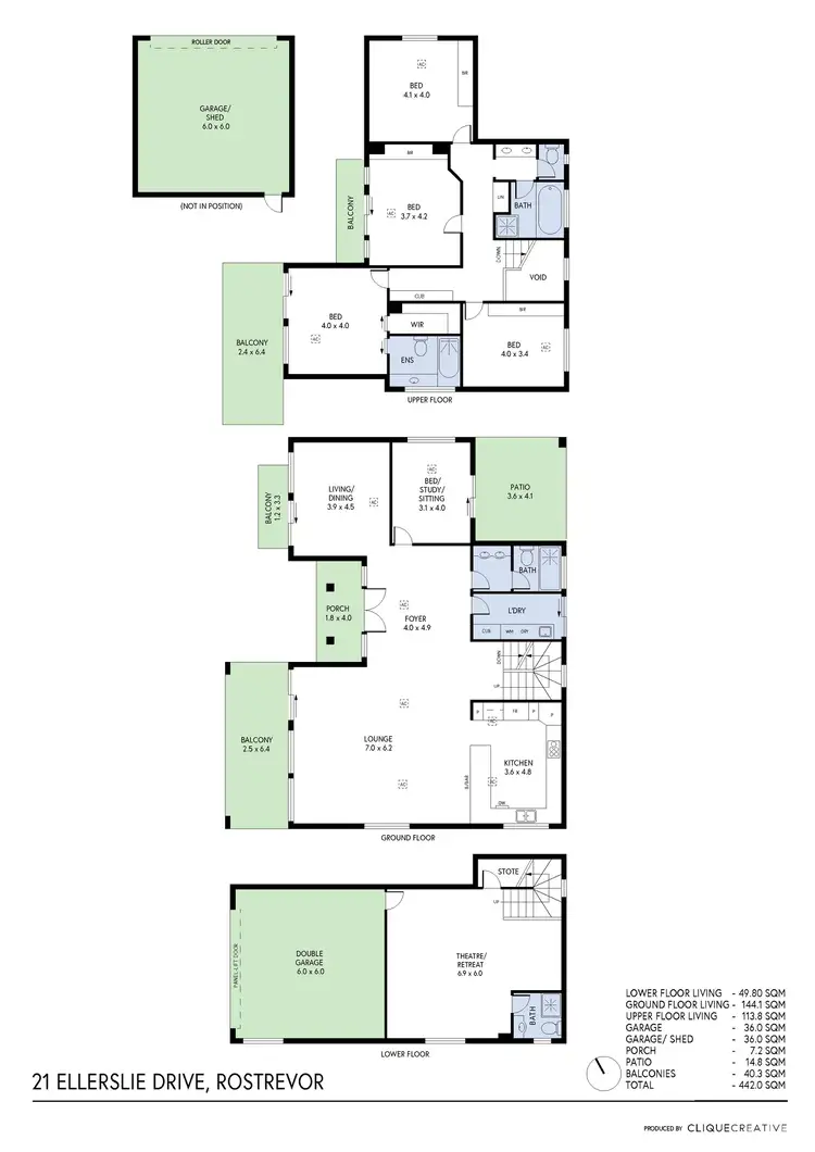 Floorplan of Homely house listing, 21 Ellerslie Drive, Rostrevor SA 5073