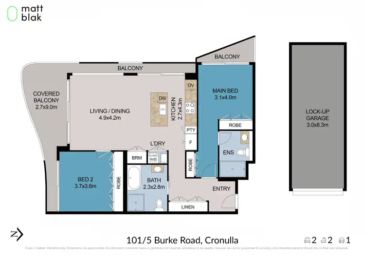 Floorplan of Homely apartment listing, 101/5 Burke Road, Cronulla NSW 2230