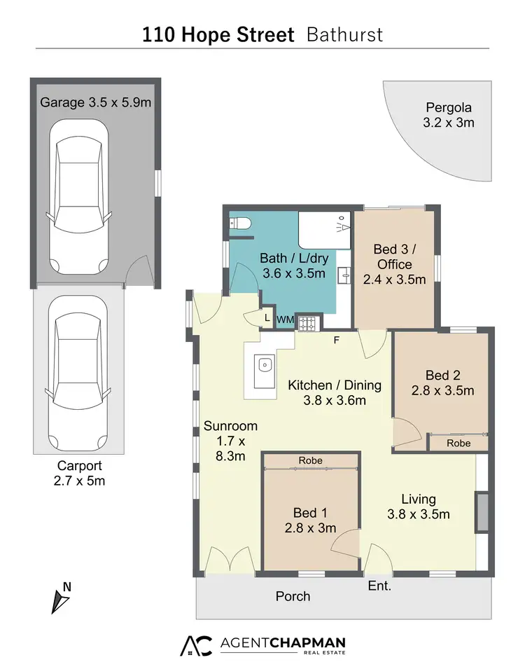 Floorplan of Homely house listing, 110 Hope Street, Bathurst NSW 2795