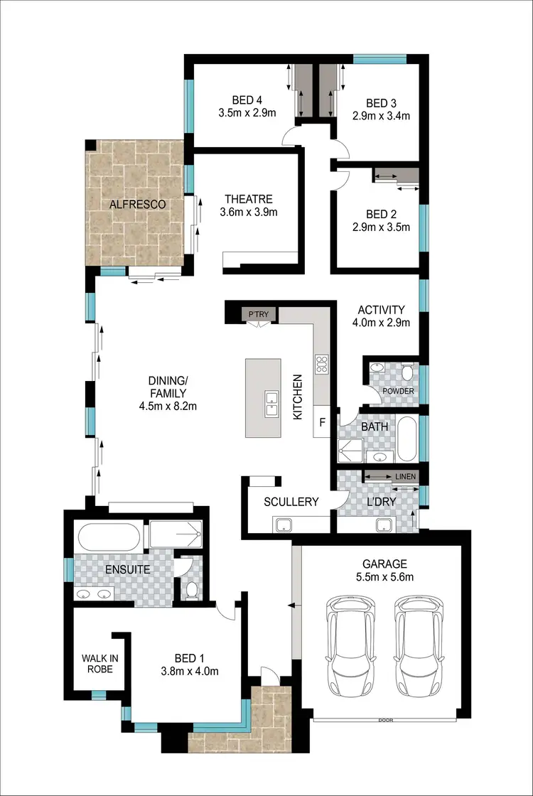 Floorplan of Homely house listing, 66 Atkins Road, Dalyellup WA 6230