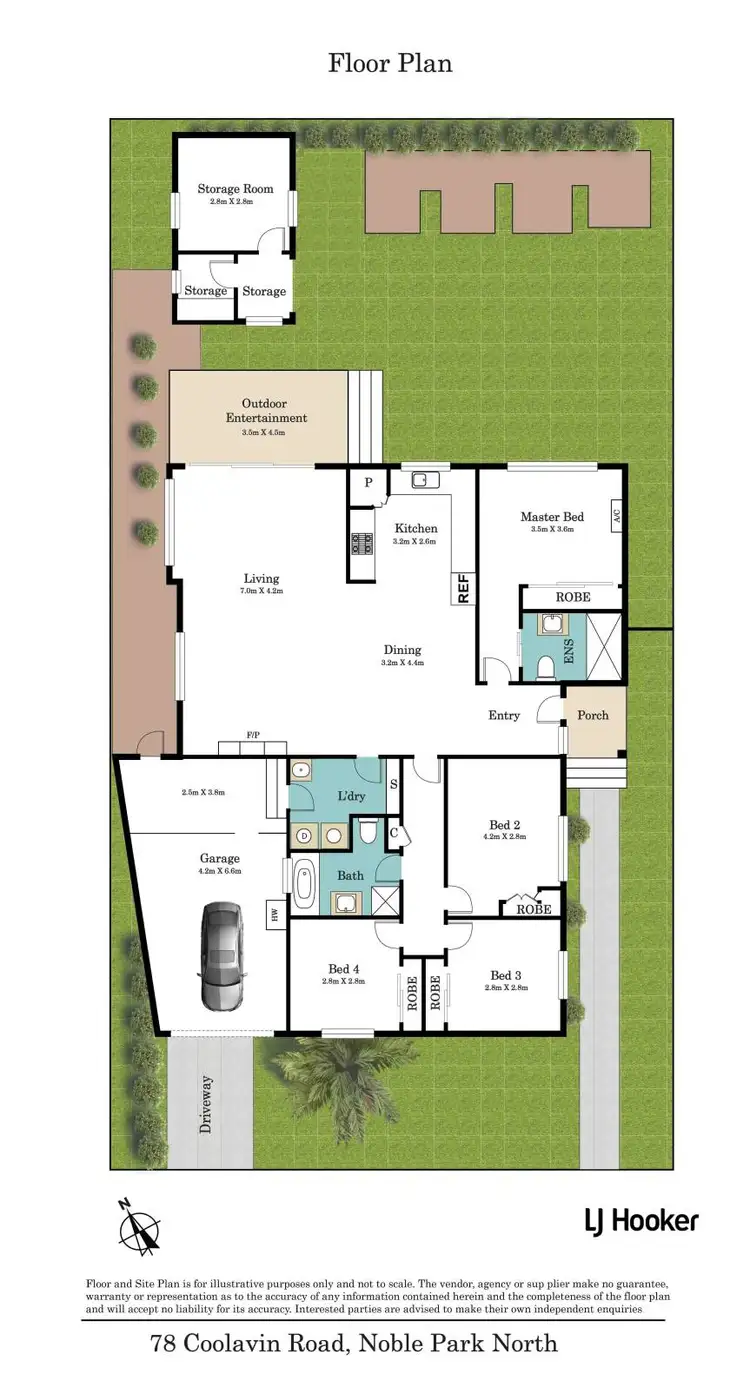Floorplan of Homely house listing, 78 Coolavin Road, Noble Park North VIC 3174