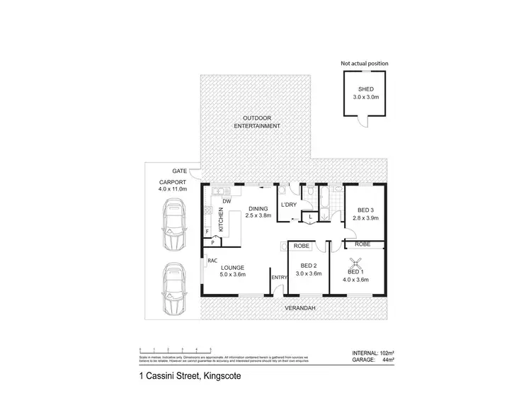 Floorplan of Homely house listing, 1 Cassini Street, Kingscote SA 5223