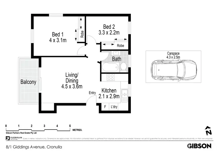 Floorplan of Homely apartment listing, 8/1 Giddings Avenue, Cronulla NSW 2230