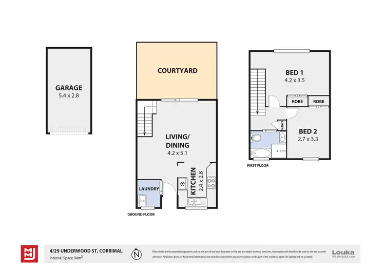 Floorplan of Homely townhouse listing, 4/29 Underwood Street, Corrimal NSW 2518