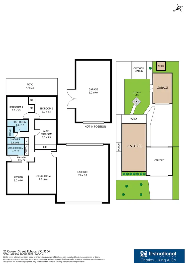 Floorplan of Homely house listing, 25 Crossen Street, Echuca VIC 3564