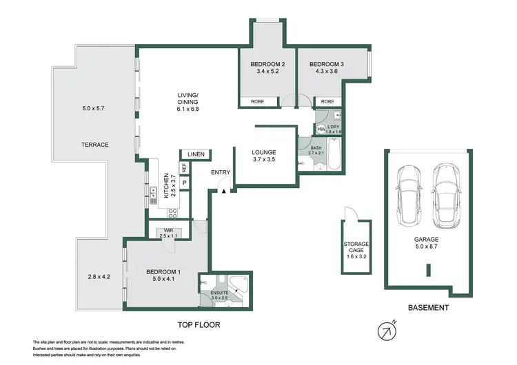 Floorplan of Homely apartment listing, 21/7-15 Bellevue Avenue, Greenwich NSW 2065