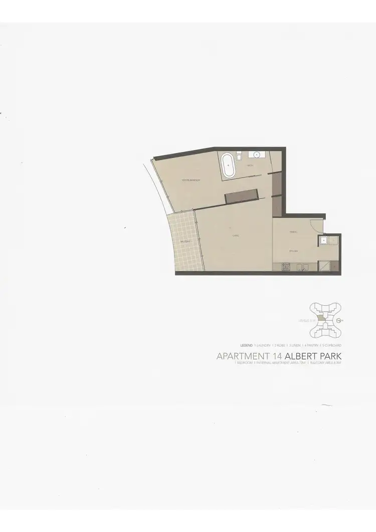 Floorplan of Homely apartment listing, 214/576-578 St Kilda Road, Melbourne VIC 3000