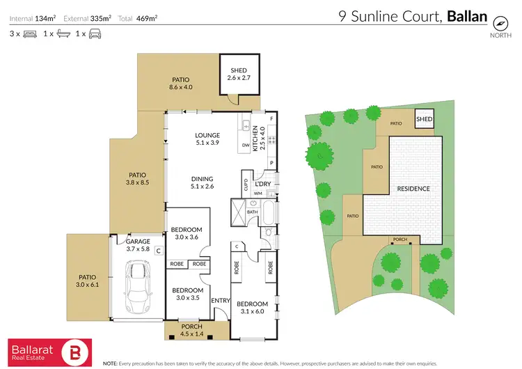 Floorplan of Homely house listing, 9 Sunline Court, Ballan VIC 3342