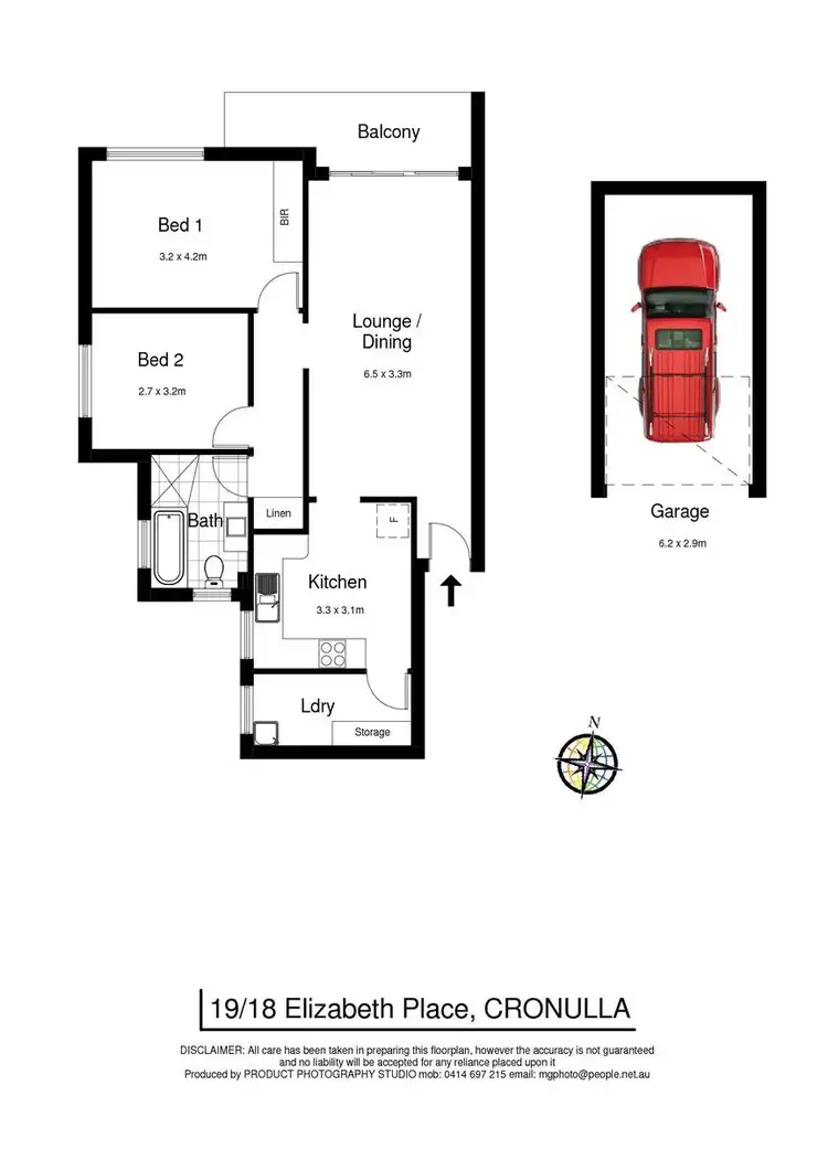 Floorplan of Homely unit listing, 19/16-18 Elizabeth Place, Cronulla NSW 2230