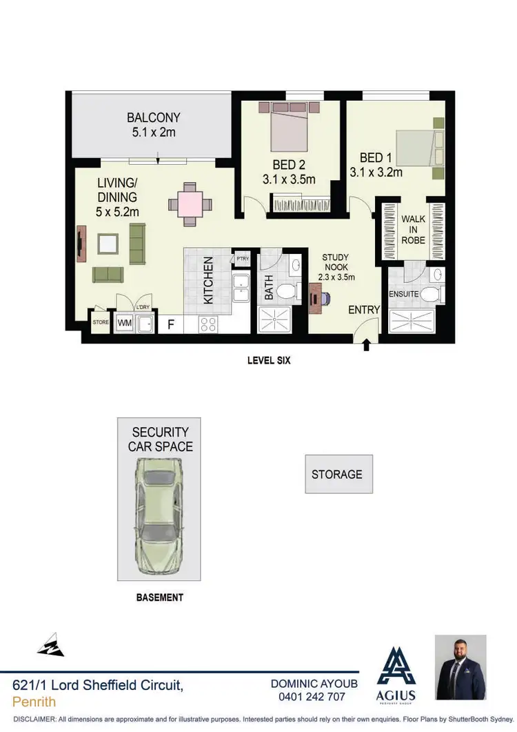 Floorplan of Homely unit listing, 621/1-39 Lord Sheffield Circuit, Penrith NSW 2750