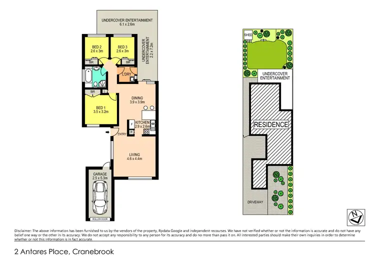 Floorplan of Homely semi-detached listing, 2 Antares Place, Cranebrook NSW 2749