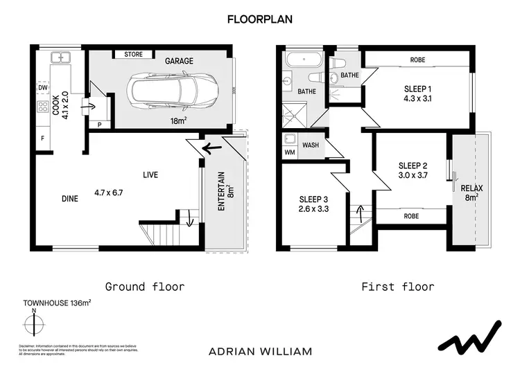 Floorplan of Homely townhouse listing, 1/14-16 Minter Street, Canterbury NSW 2193