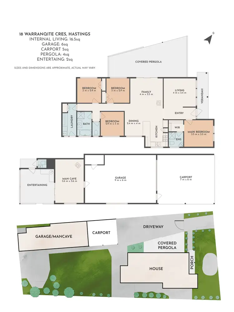 Floorplan of Homely house listing, 18 Warranqite Crescent, Hastings VIC 3915