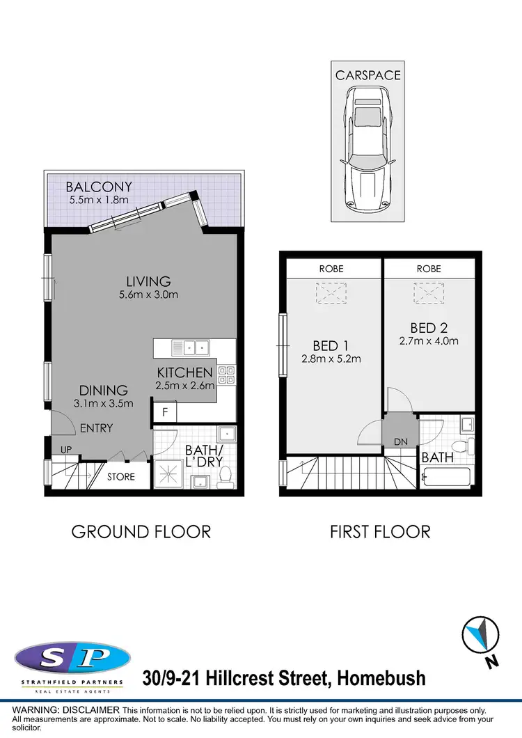 Floorplan of Homely apartment listing, 30/9-19 Hillcrest Street, Homebush NSW 2140
