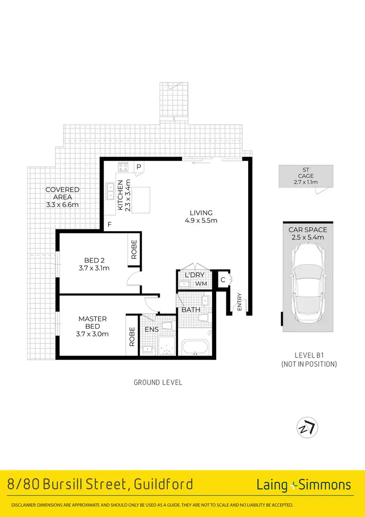 Floorplan of Homely apartment listing, 8/80 Bursill Street, Guildford NSW 2161