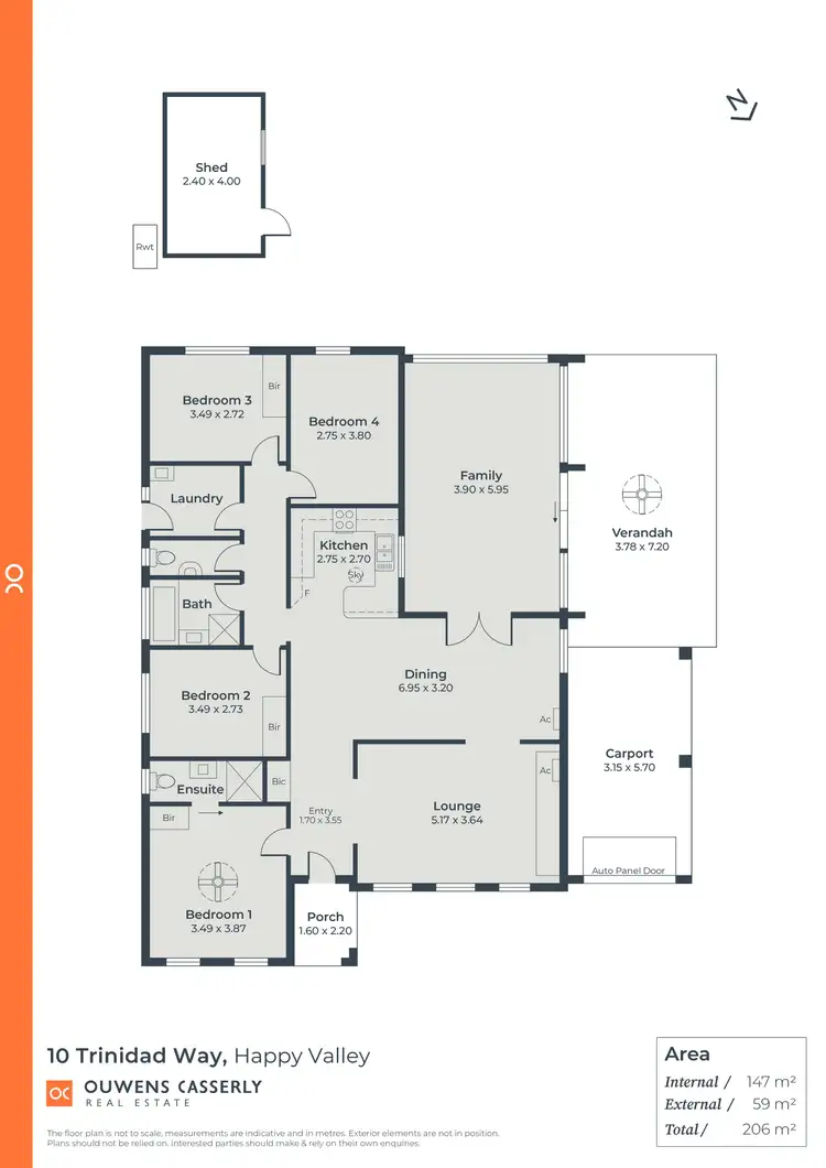 Floorplan of Homely house listing, 10 Trinidad Way, Happy Valley SA 5159