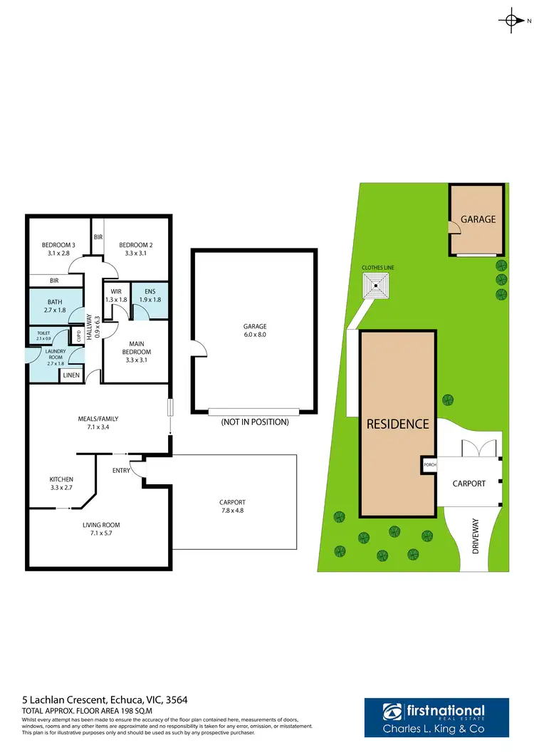 Floorplan of Homely house listing, 5 Lachlan Crescent, Echuca VIC 3564