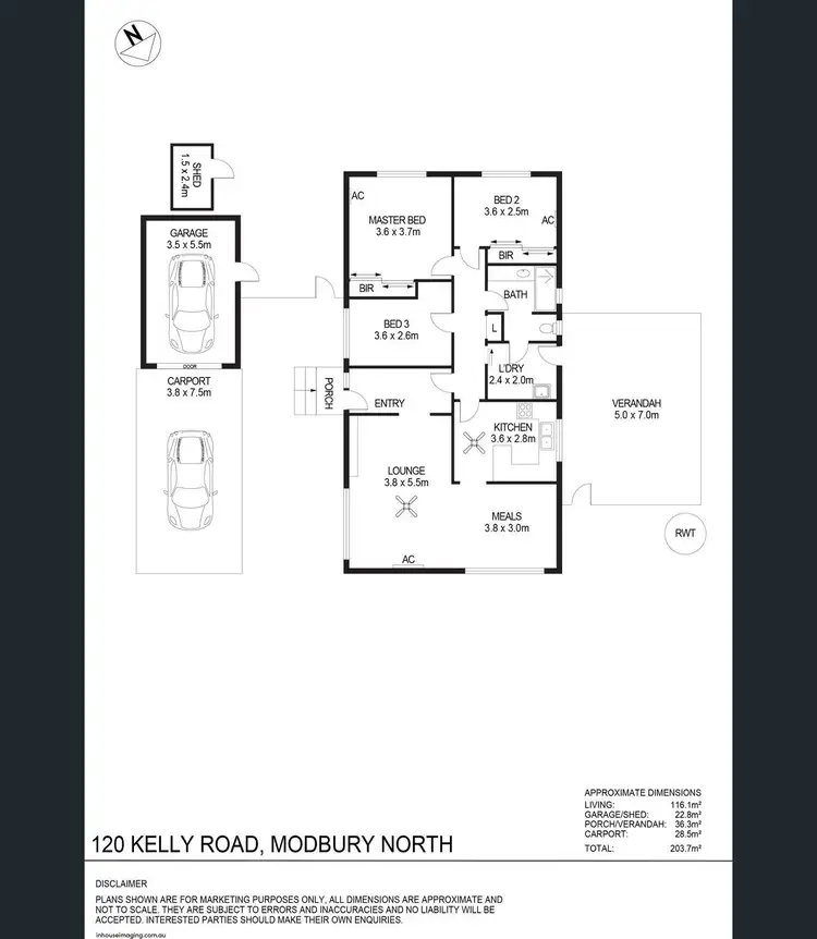 Floorplan of Homely house listing, 120 Kelly Road, Modbury North SA 5092