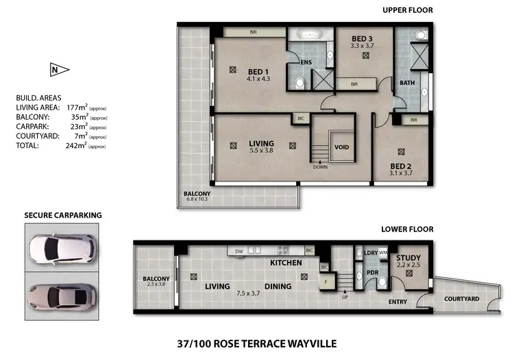 Floorplan of Homely apartment listing, 37/100 Rose Terrace, Wayville SA 5034