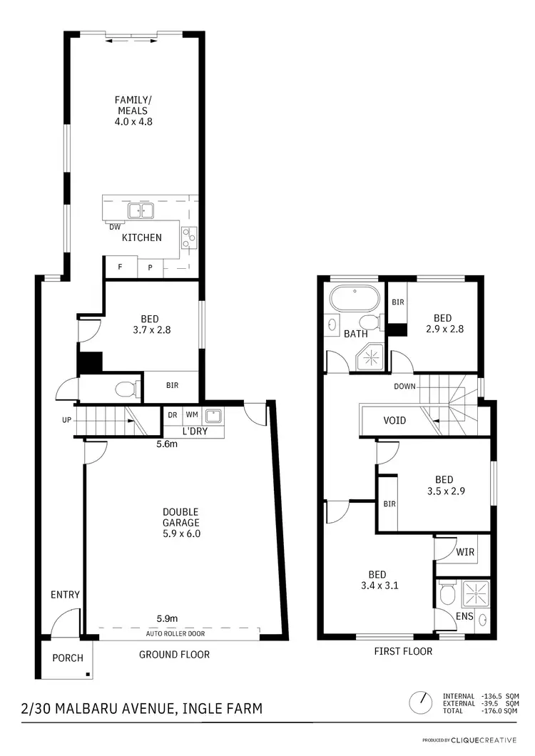 Floorplan of Homely house listing, 2 & 3/30 Malbaru Avenue, Ingle Farm SA 5098