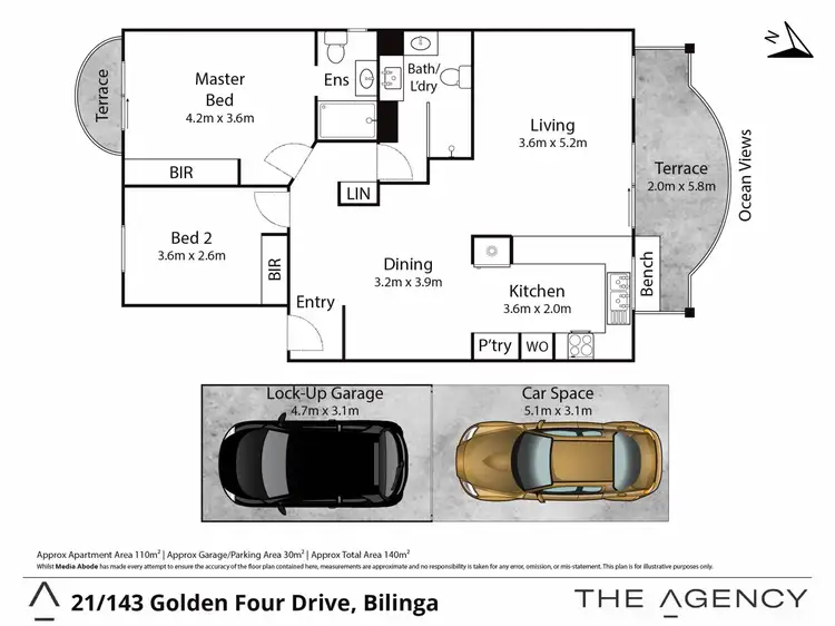 Floorplan of Homely apartment listing, 21/143 Golden Four Drive, Bilinga QLD 4225