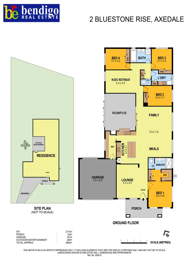 Floorplan of Homely house listing, 2 Bluestone Rise, Axedale VIC 3551