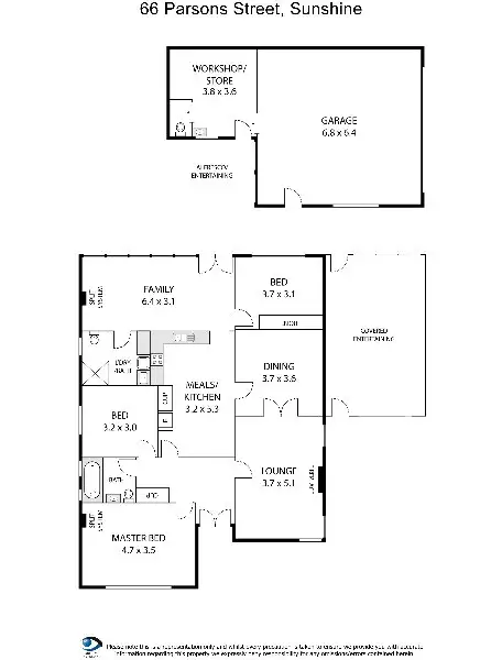 Floorplan of Homely house listing, 66 Parsons Street, Sunshine VIC 3020
