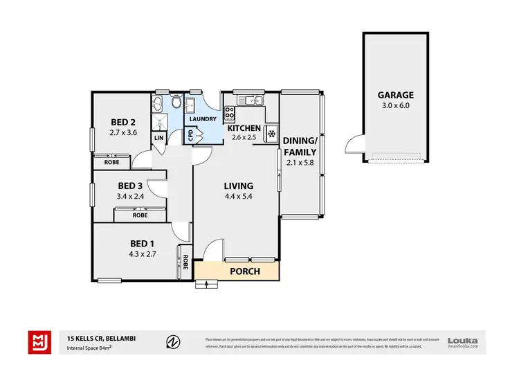 Floorplan of Homely house listing, 15 Kells Crescent, Bellambi NSW 2518