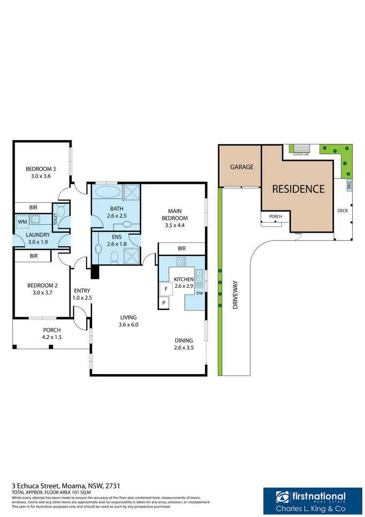 Floorplan of Homely townhouse listing, 3/29 Echuca Street, Moama NSW 2731