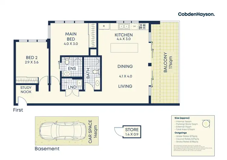 Floorplan of Homely apartment listing, 103/20-22 George Street, Marrickville NSW 2204