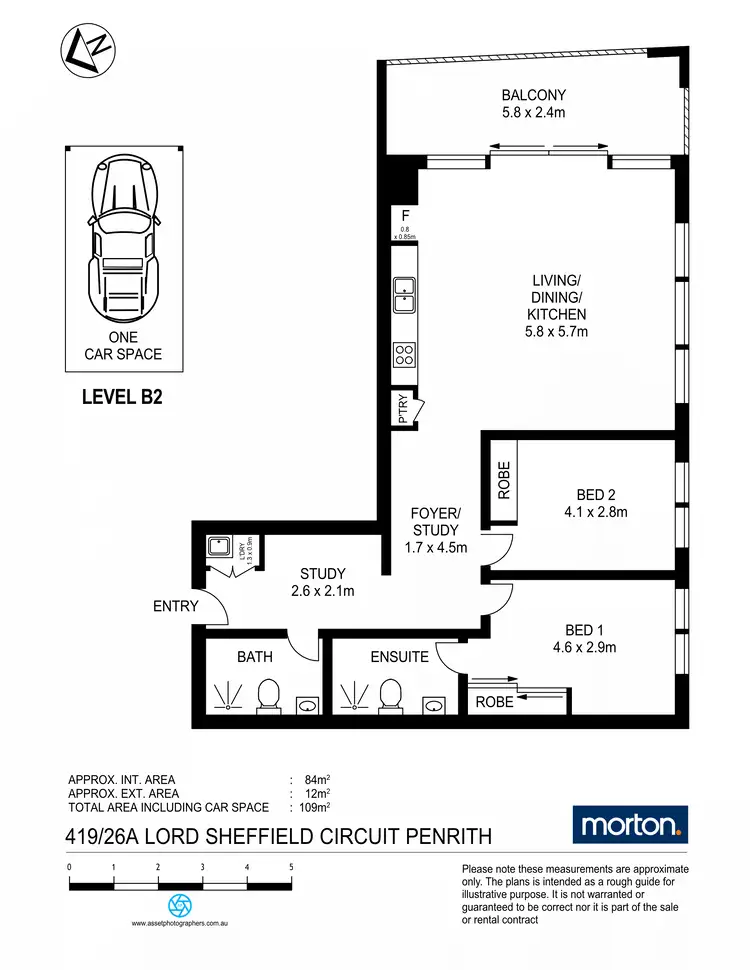 Floorplan of Homely unit listing, 419/26A Lord Sheffield Circuit, Penrith NSW 2750