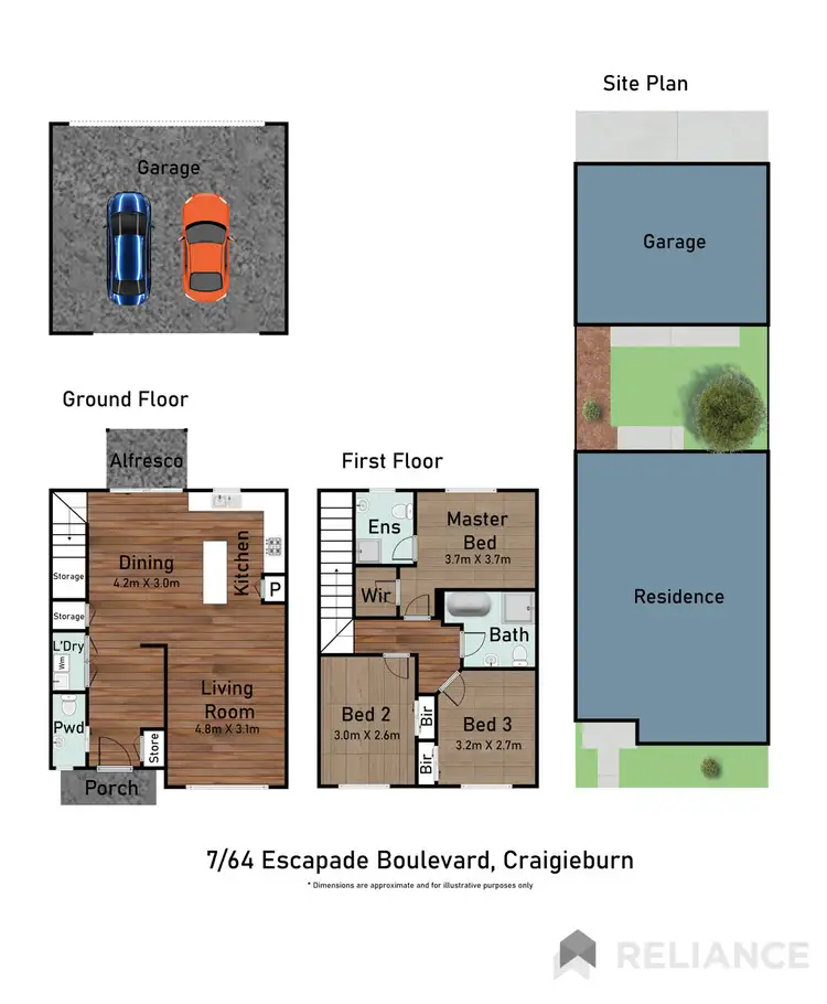 Floorplan of Homely townhouse listing, 7/64 Escapade Boulevard, Craigieburn VIC 3064