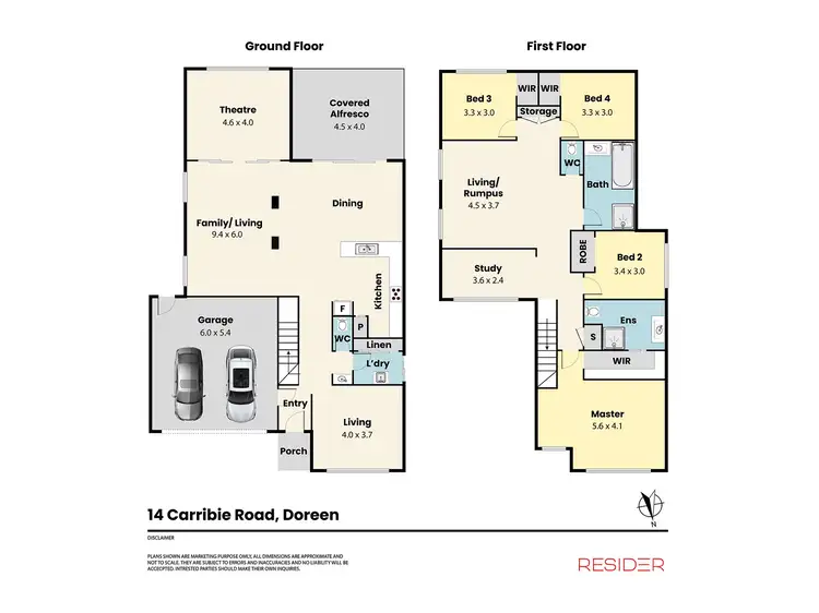 Floorplan of Homely house listing, 14 Carribie Road, Doreen VIC 3754